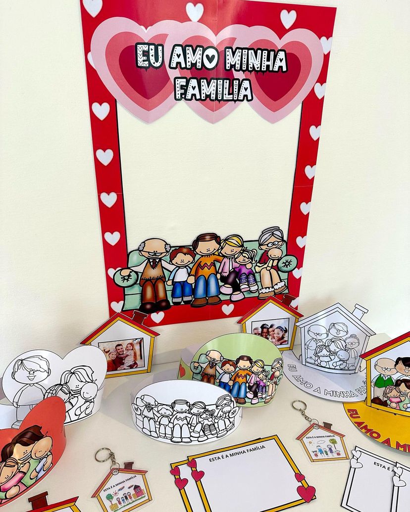 kit lembrancinhas + Moldura para foto - Dia da família