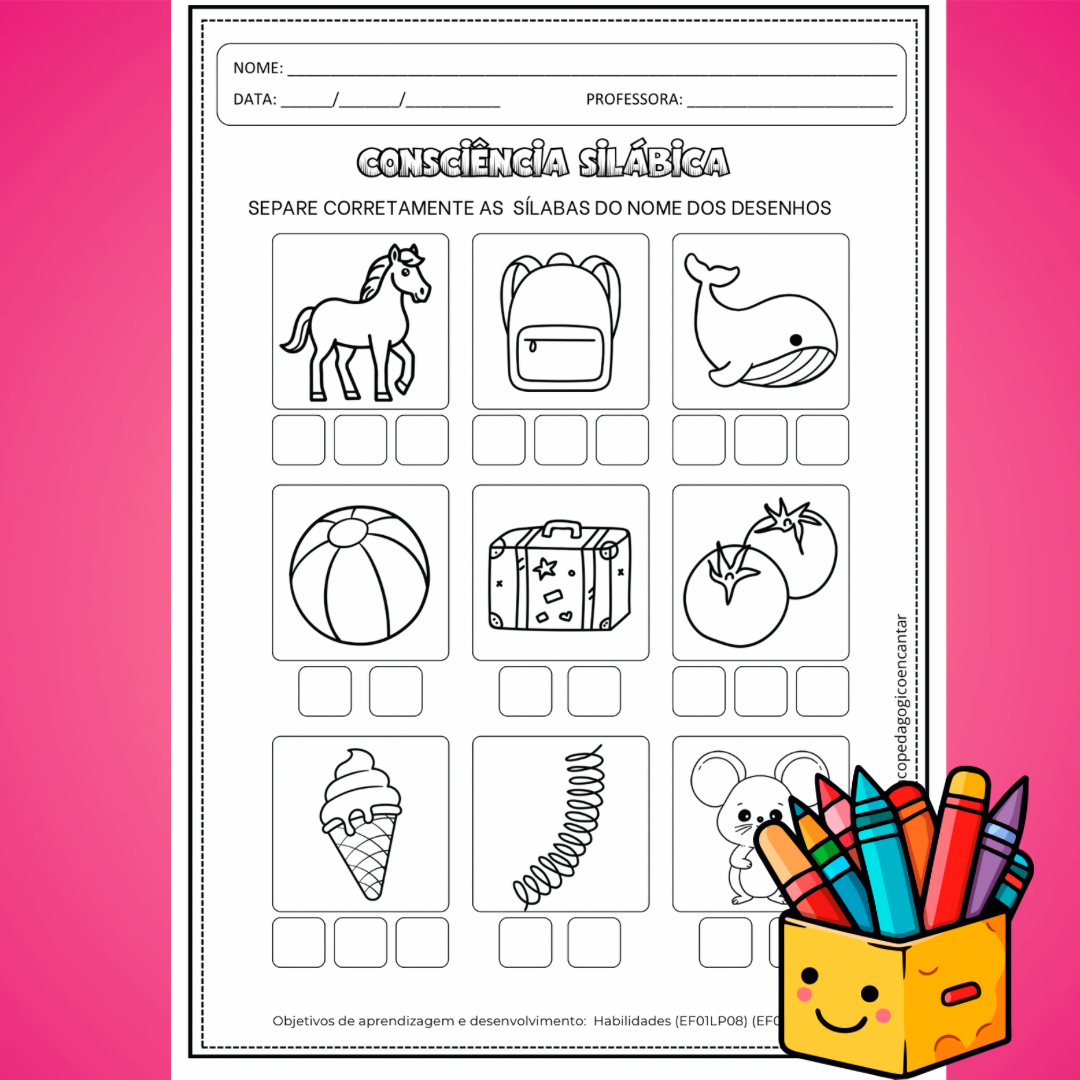 Atividades - Consciência silábica - Imagem 8