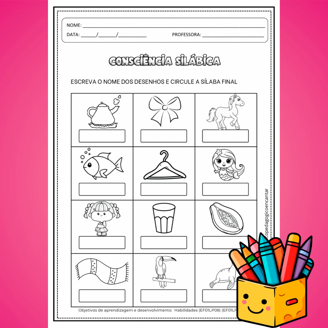Atividades - Consciência silábica - Imagem 7