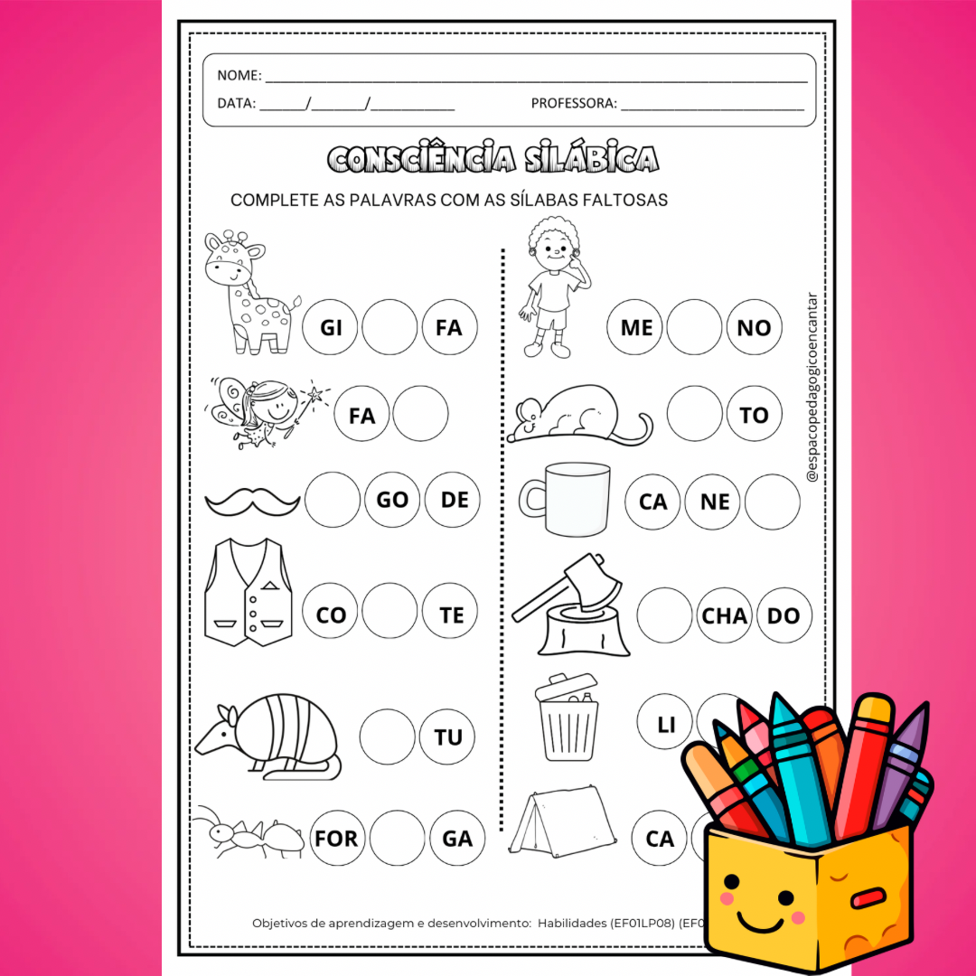 Atividades - Consciência silábica - Imagem 6