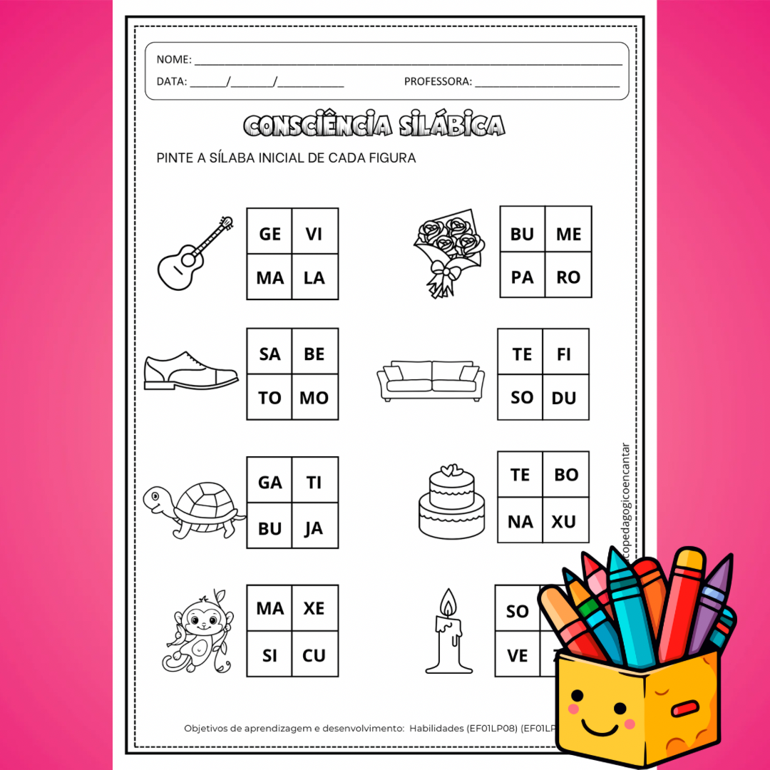 Atividades - Consciência silábica - Imagem 5