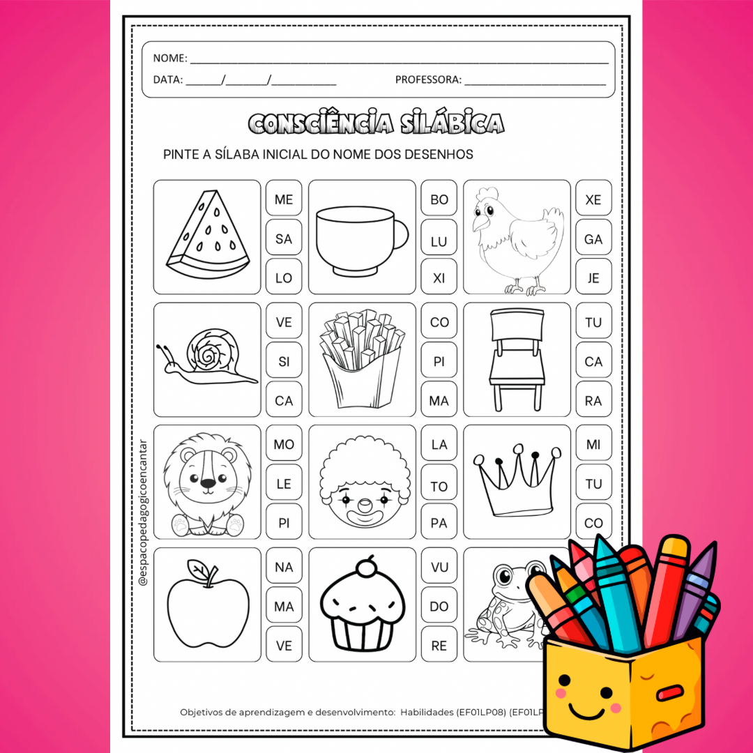Atividades - Consciência silábica - Imagem 3