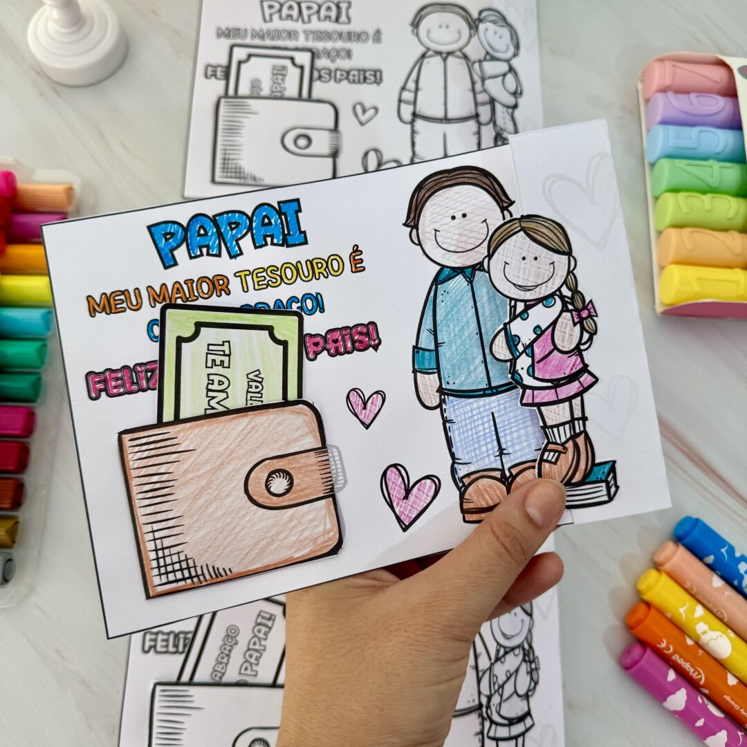 Cartão  Dia dos pais para imprimir