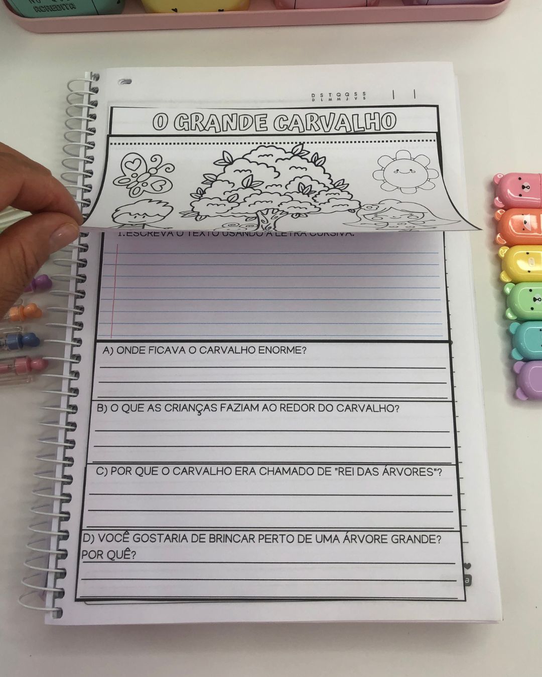 Leiturinhas com atividades de compreensão do texto - Dia da árvore 3º ano - Imagem 2