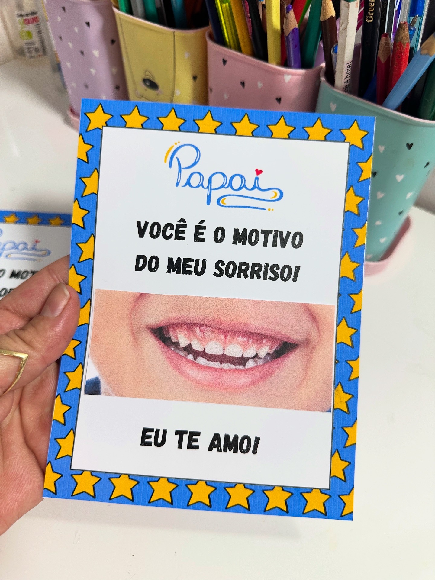Papai você é o motivo do meu sorriso!