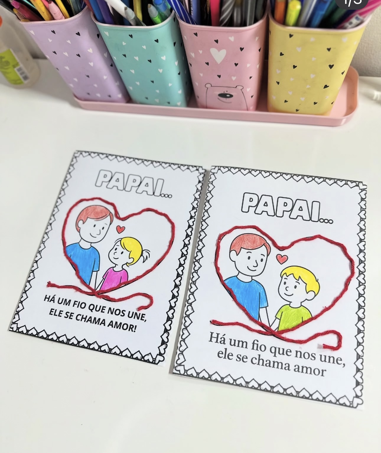 Cartão Dia dos pais - Há um fio que nos une