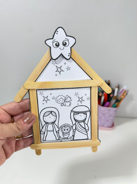Presépio de palitos de picolé - Imagem 2