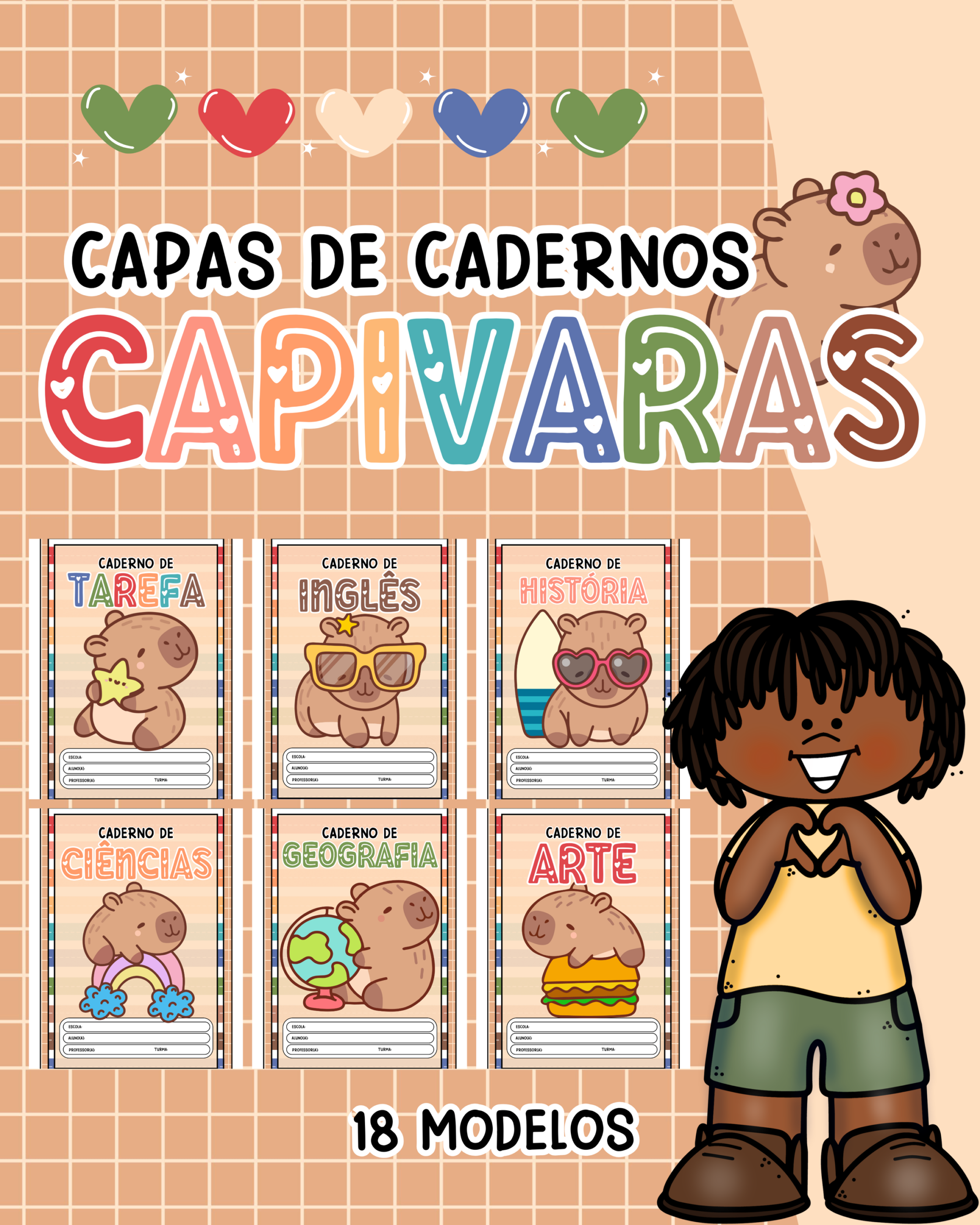 Capas de caderno - Capivara - Imagem 3