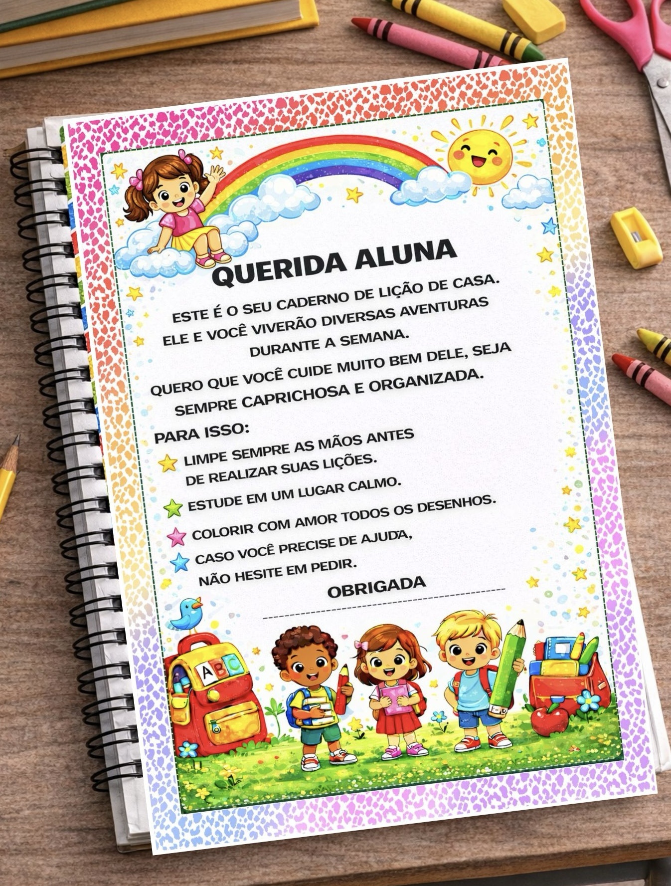 Mensagem lição de casa