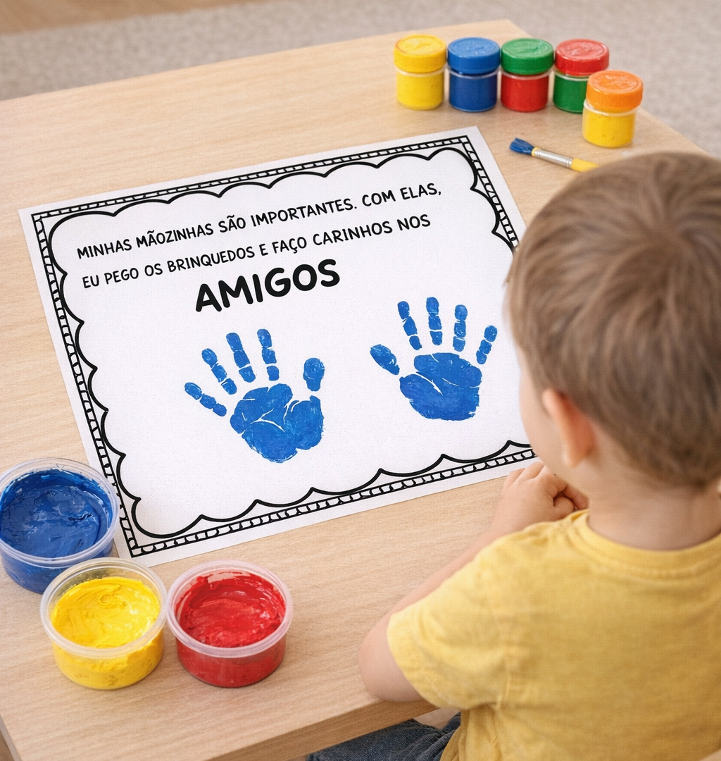 🎨🖐️ ATIVIDADE SENSORIAL – MINHAS MÃOZINHAS