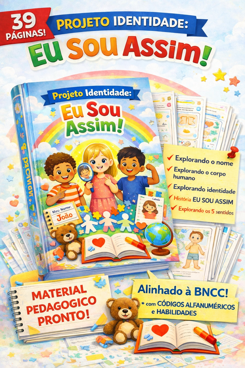 Projeto identidade pronto para imprimir | Educação Infantil