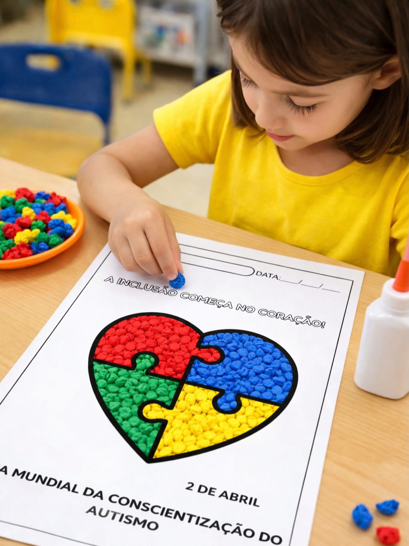 Atividade Dia Mundial da Conscientização do Austismo para imprimir