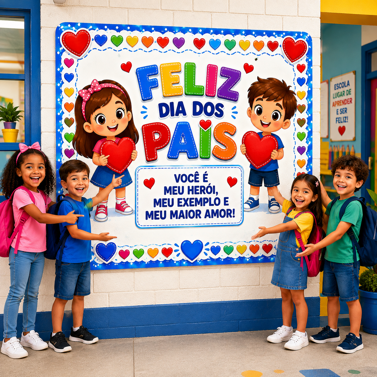 Painel Dia dos pais - corações