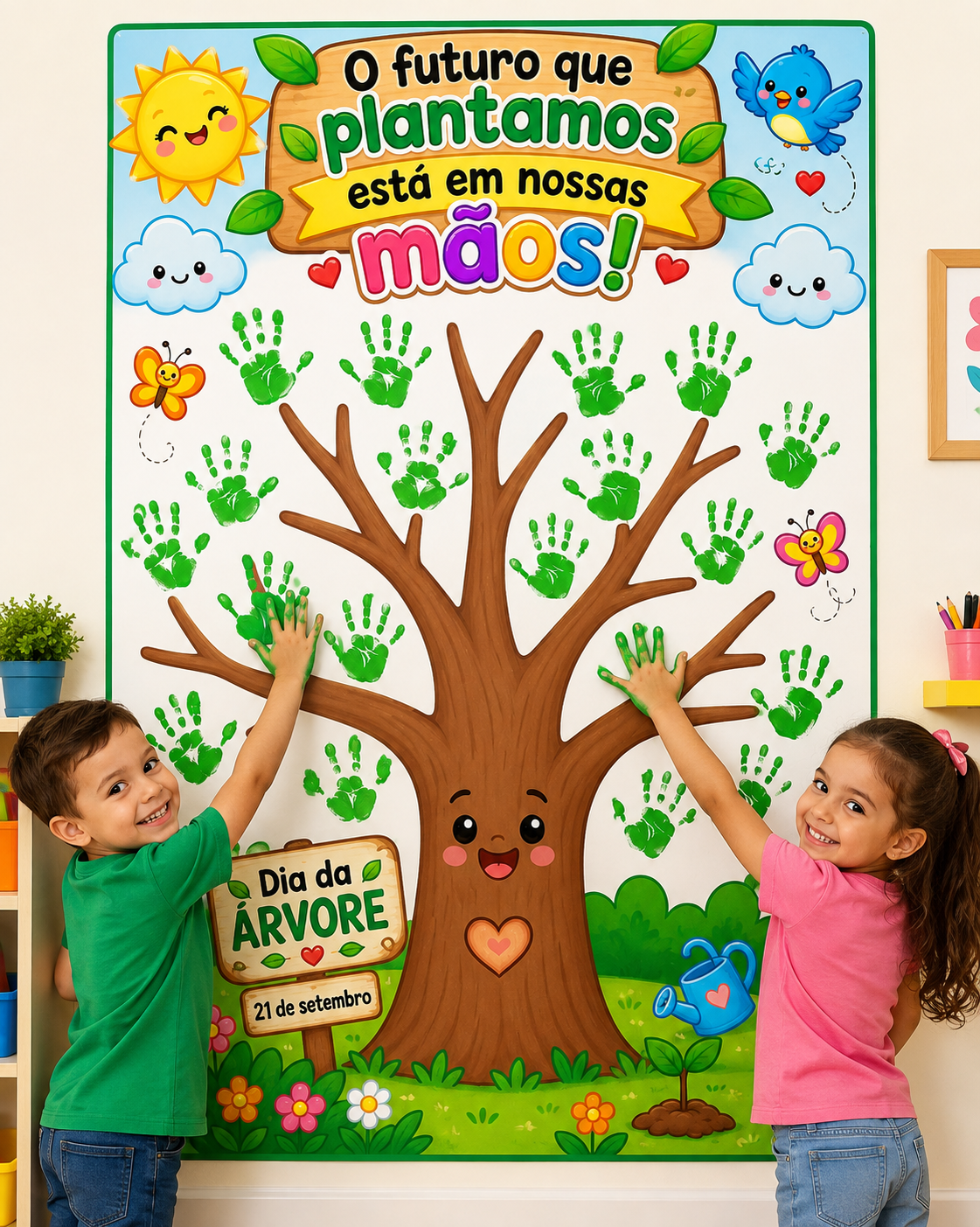 Cartaz colaborativo Dia da Árvore