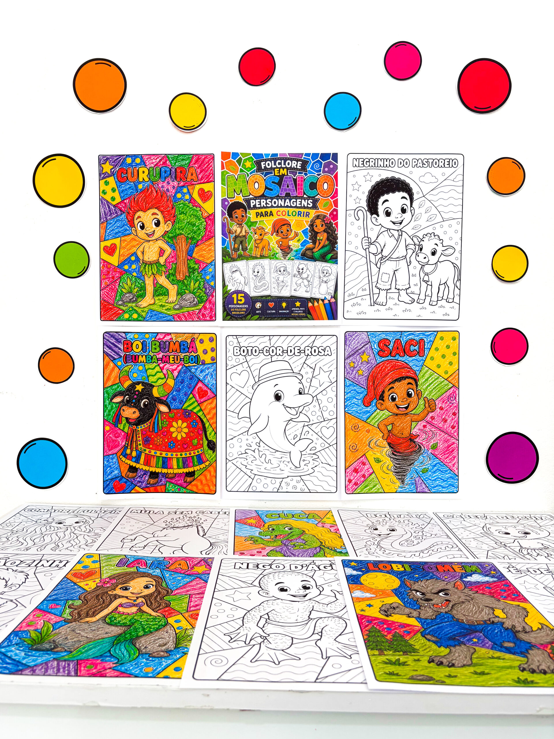 Atividades Folclore Brasileiro - Mosaico - Imagem 4