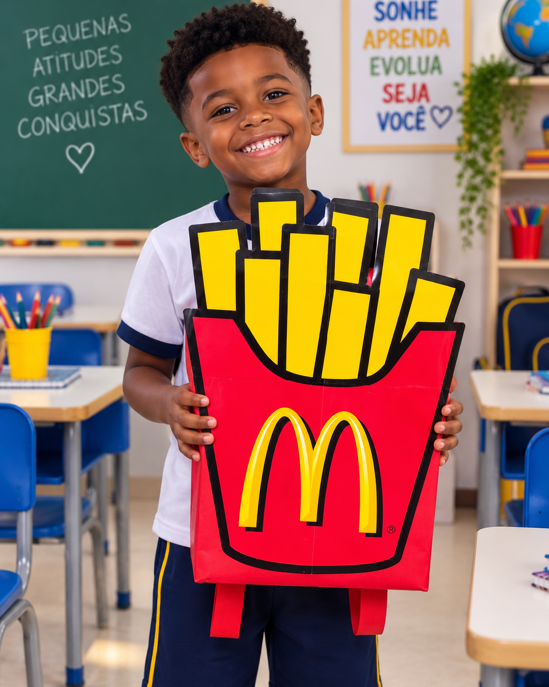 Mochila Maluca Fast Food para Imprimir | Kit Batata, Ketchup e Mostarda – Semana da Criança - Imagem 4